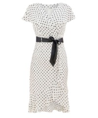 Gina Bacconi Womens Fina Georgette Wrap Dress With Frills - White - Size 22 UK