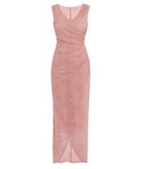 Gina Bacconi Womens Leven Stretch Lace Maxi Dress - Pink - Size 22 UK