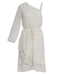 Gina Bacconi Womens Sasha Chiffon Spot Dress Wrap - Ivory - Size 22 UK