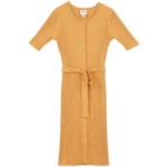 Joanie Dolores Button-Through Knit Dress - Mustard - 12