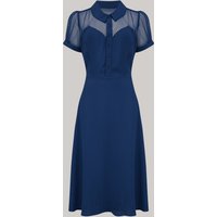 "Florance" Tea Dress in Navy with matching Navy Lace upper