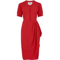"Mabel" Dress in Solid Red