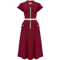 The "Casey" Dress in Solid Wine