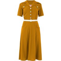The "Polly" Dress in Solid Mustard