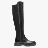 ALPE Comice Black Leather Over The Knee Boots Colour: Black Leather