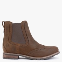 ARIAT Wexford Brogue Weathered Honey Leather Waterproof Chelsea Boots