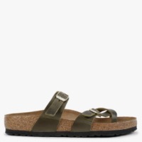 BIRKENSTOCK Mayari Olive Oiled Leather Thong Sandals Size: 38