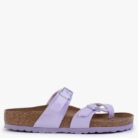 BIRKENSTOCK Mayari Purple Fog Patent Birko-Flor Thong Sandals Size: 37