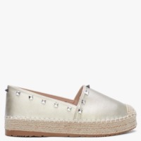 DF By DANIEL Cubby Gold Studded Espadrilles Size: 41