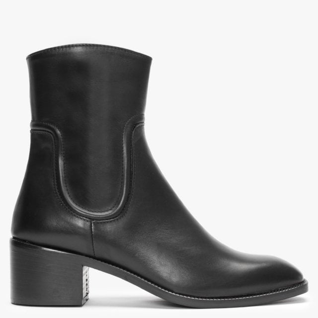 DONNA LEI Norman Black Leather Ankle Boots Colour: Black Leather