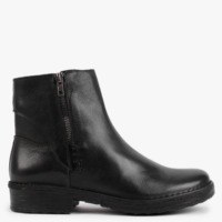 KHRIO Black Leather Ankle Boots Colour: Black Leather