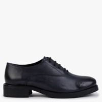 MANAS Navy Leather Trouser Shoes Size: 41