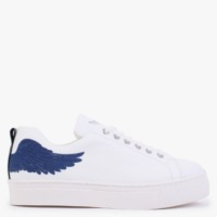 MARTE Angels Ease White Leather Navy Wing Trainers Size: 36