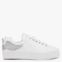 MARTE Angels Ease White Leather Silver Wing Trainers Size: 40