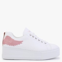MARTE Angels Rise Pink Leather Flatform Trainers Size: 36