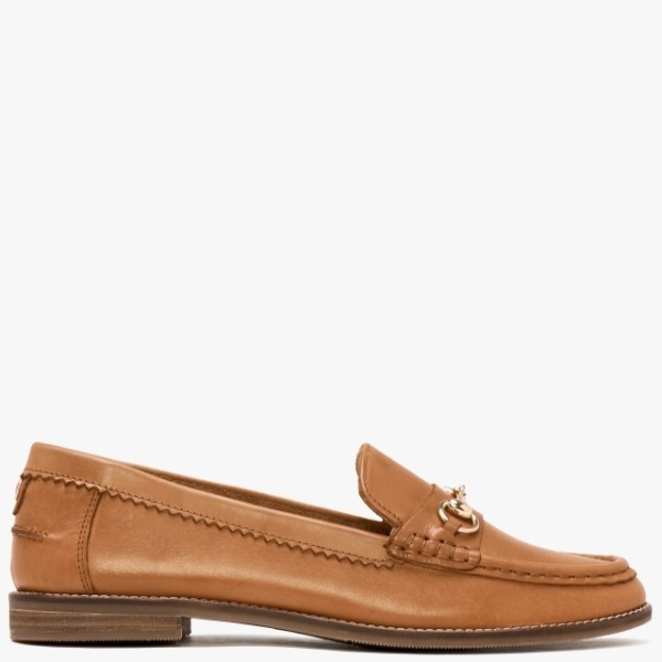 MODA IN PELLE Fabina Tan Leather Loafers Size: 41