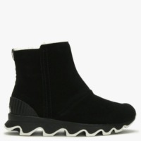 SOREL Kinetic Black Suede Short Boots Colour: Black Leather