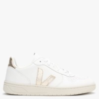 VEJA V-10 Leather Extra White Platine Trainers Size: 41