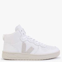 VEJA V-15 Leather Extra White Natural High-Top Trainers Colour: Beige