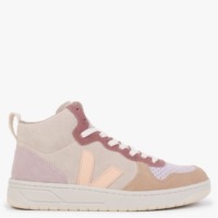 VEJA V-15 Suede Multico Peach High-Top Trainers Size: 40