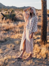 ESSAOUIRA SAND STRIPE Kaftan by A Perfect Nomad by Young British Designers