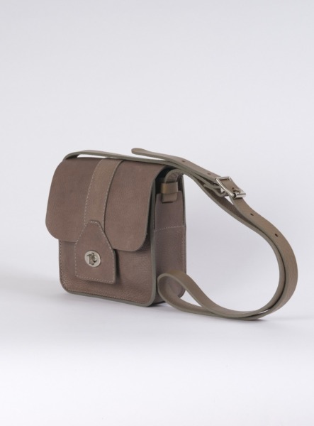 GRAPHITE SQUARE TREGOOSE BAG by Kate Sheridan by Young British Designers