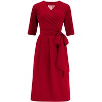 The "Vivien" Full Wrap Dress in Red
