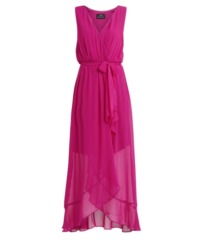Gina Bacconi Womens Imogen Sleevless Wrap Dress - Fuschia - Size 22 UK