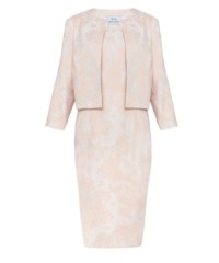 Gina Bacconi Womens Lily Jacquard Shift Dress And Bolero - Peach - Size 22 UK