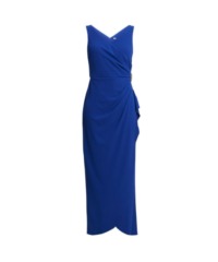 Gina Bacconi Womens Neena V Neck Tulip Gown With Embellishment - Blue - Size 22 UK