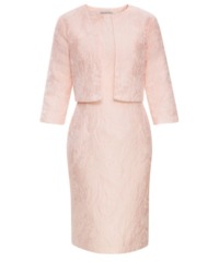 Gina Bacconi Womens Sofya Jacquard Sheath Dress And Bolero - Pink - Size 22 UK