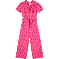 Joanie Dani Pink Floral Print Button-Down Jumpsuit - 12