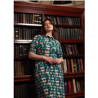 Joanie Finette Book Print Midaxi Tea Dress - 12