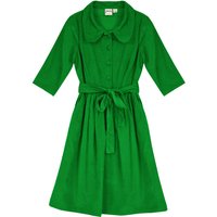 Joanie Grable Cord Button-Through Shirt Dress - Green - 12