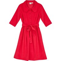 Joanie Grable Cord Button-Through Shirt Dress - Red - 12