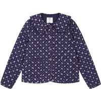 Joanie Laura Ashley X Joanie - Elin Lington Ditsy Floral Print Quilted Jacket - Navy - Medium (UK 12-14)  - Sustainable Organic Cotton