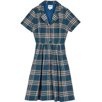 Joanie Pepper Check Print Shirt Dress - Blue - 12