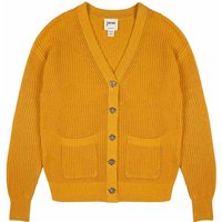 Joanie Piper Bee Button Cardigan - Mustard - Medium (UK 12-14)  - Sustainable Organic Cotton