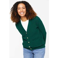 Joanie Piper Novelty Button Cardigan - Green - Medium (UK 12-14)  - Sustainable Organic Cotton