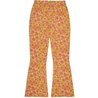 Joanie Powers Floral Marigold Print Flared Jersey Trousers - 12