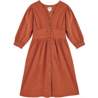 Joanie Reba Button - Through Cord Dress - Rust - 12