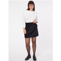 Joanie Scarlett Velvet A-Line Skirt - Black - 12