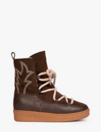 Penelope Chilvers Midcalf Lunar Suede Embroidered Boot