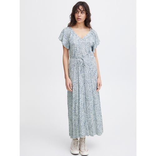 ICHI Womens Della Robbia Blue Dot Aya Dress by Designer Wear GBP45