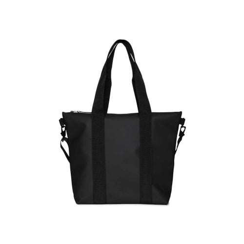 Rains Unisex Black Mini Tote Bag by Designer Wear GBP59