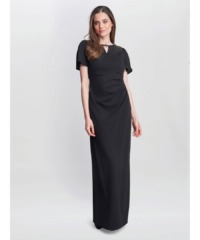 Gina Bacconi Womens Betsy Maxi Dress With Keyhole Neck - Black - Size 22 UK