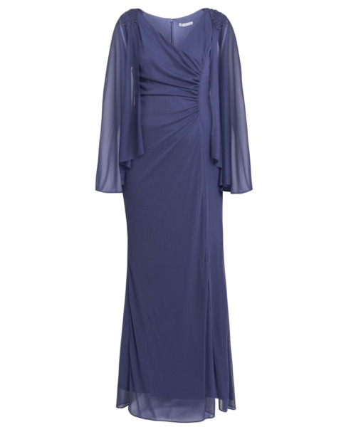 Gina Bacconi Womens Estefany V Neck Embellished Maxi Dress - Purple - Size 22 UK