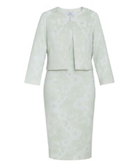 Gina Bacconi Womens Lily Jacquard Shift Dress And Bolero - Mint - Size 22 UK