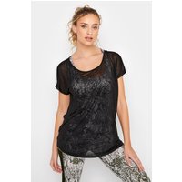 Lts Active Tall Black Snake Print 2 In 1 Top 26-28 Lts | Tall Women's Active Tops