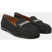 Lts Black Chain Loafers In Standard Fit Standard > 10 Lts | Tall Women's Loafers